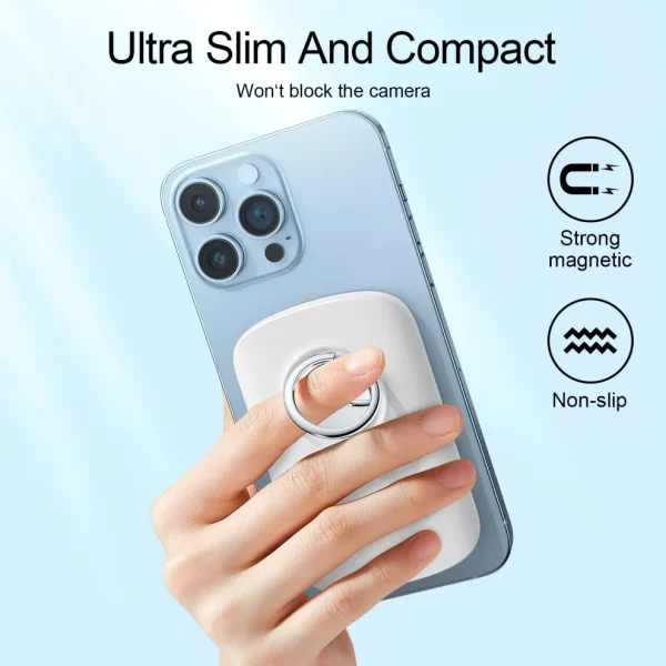 Joyroom JR-W030 20W 6000mAh Magnetic Wireless Power Bank with Ring Holder - Image 3