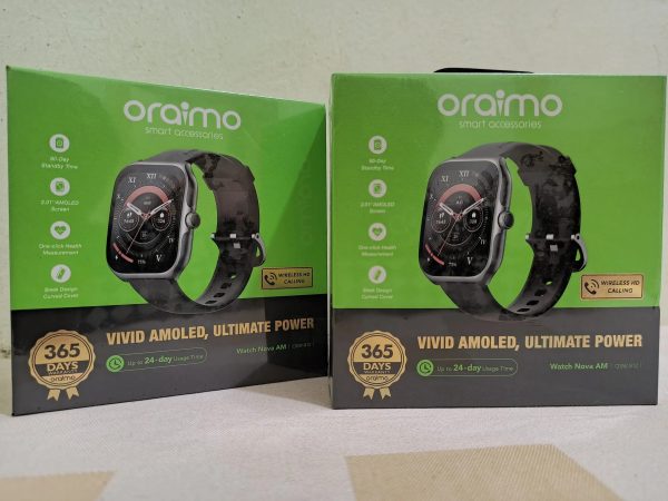 oraimo Watch Nova AM AMOLED Screen Curved Cover Smart Watch