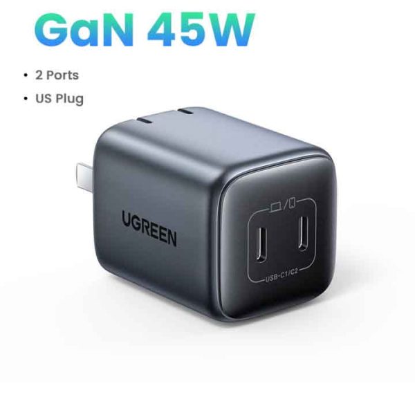 UGREEN 45W GaN Charger with Dual USB Type C Ports